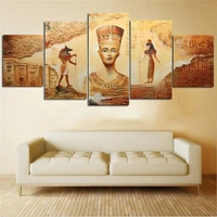 pure handmade 5 piece egyptian unframed modern abstract decorative oil painting on canvas wall art picture for living room