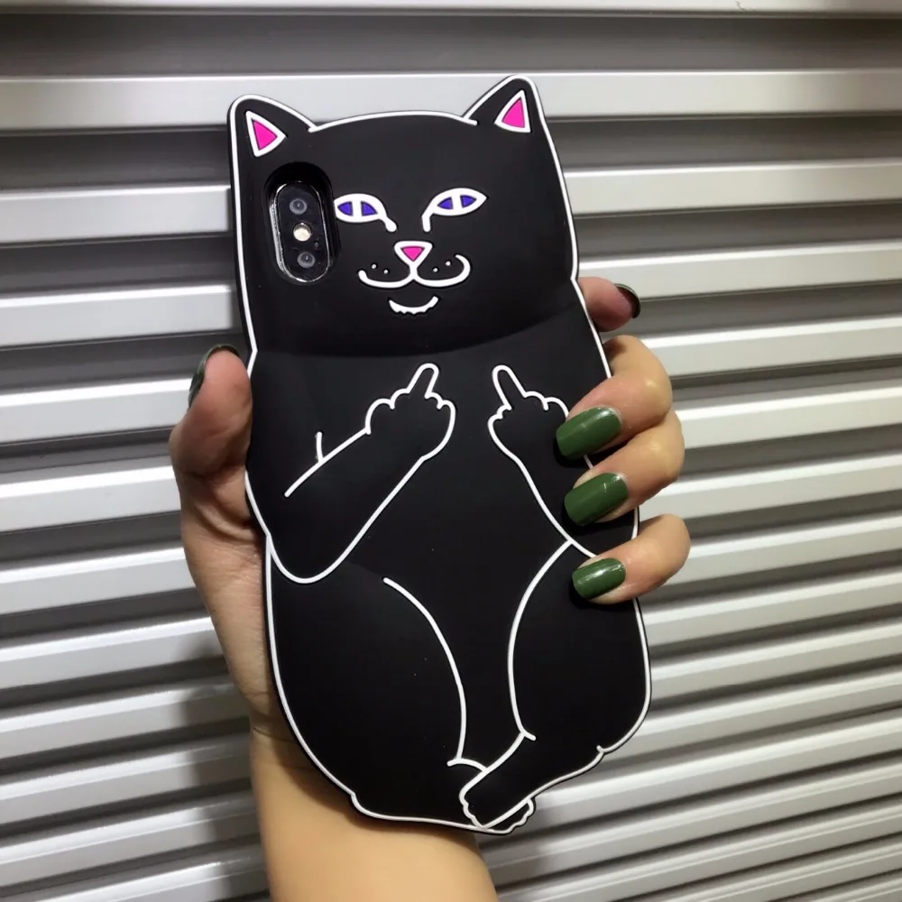 3D мультяшный Забавный чехол для Apple iPhone X мягкий силиконовый резиновый 5 5S SE 6 S 7 8
