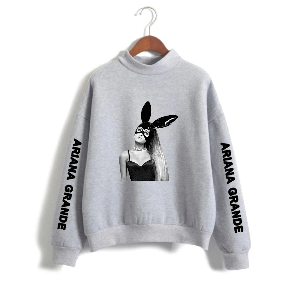 K-pop, Ariana Grande, большие размеры, водолазки, толстовка, женская уличная одежда, Ariana, толстовка "Гранде", модная одежда