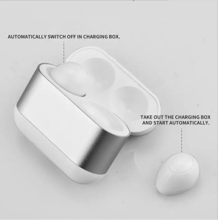 Беспроводная гарнитура Bluetooth DDO B10 нового частного режима TWS 5.0 бинаурального типа с автоматической парой и зарядным боксом, невидимая в ухе.
