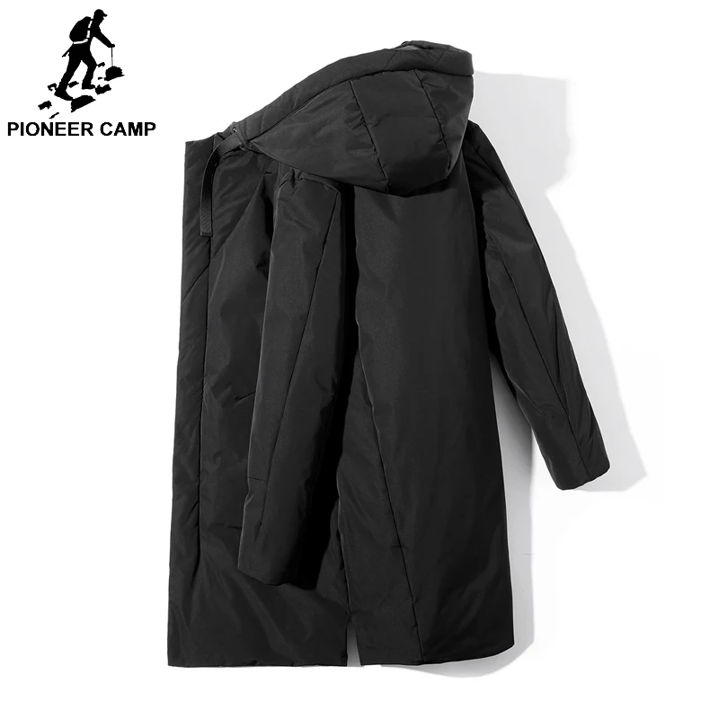 Мужская куртка пуховик Pioneer Camp однотонная длинная теплая зимняя наивысшего