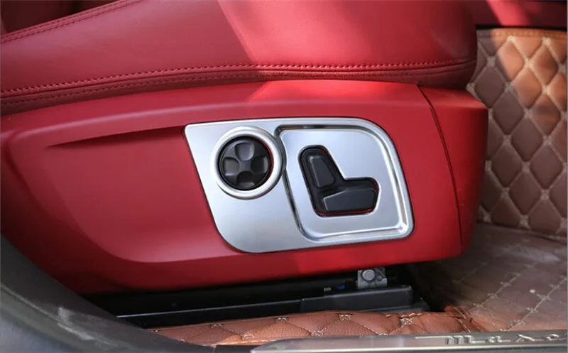 2 шт. матовая Стильная рамка для регулировки сиденья автомобиля наклейки отделки