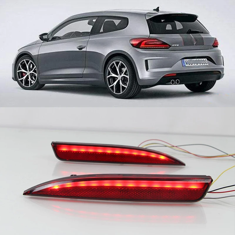 Светодио дный светодиодные задние фары бампера для Volkswagen VW Scirocco R GTS Rline 2011 2012 2013 торможения вождения поворота лампы отражатели