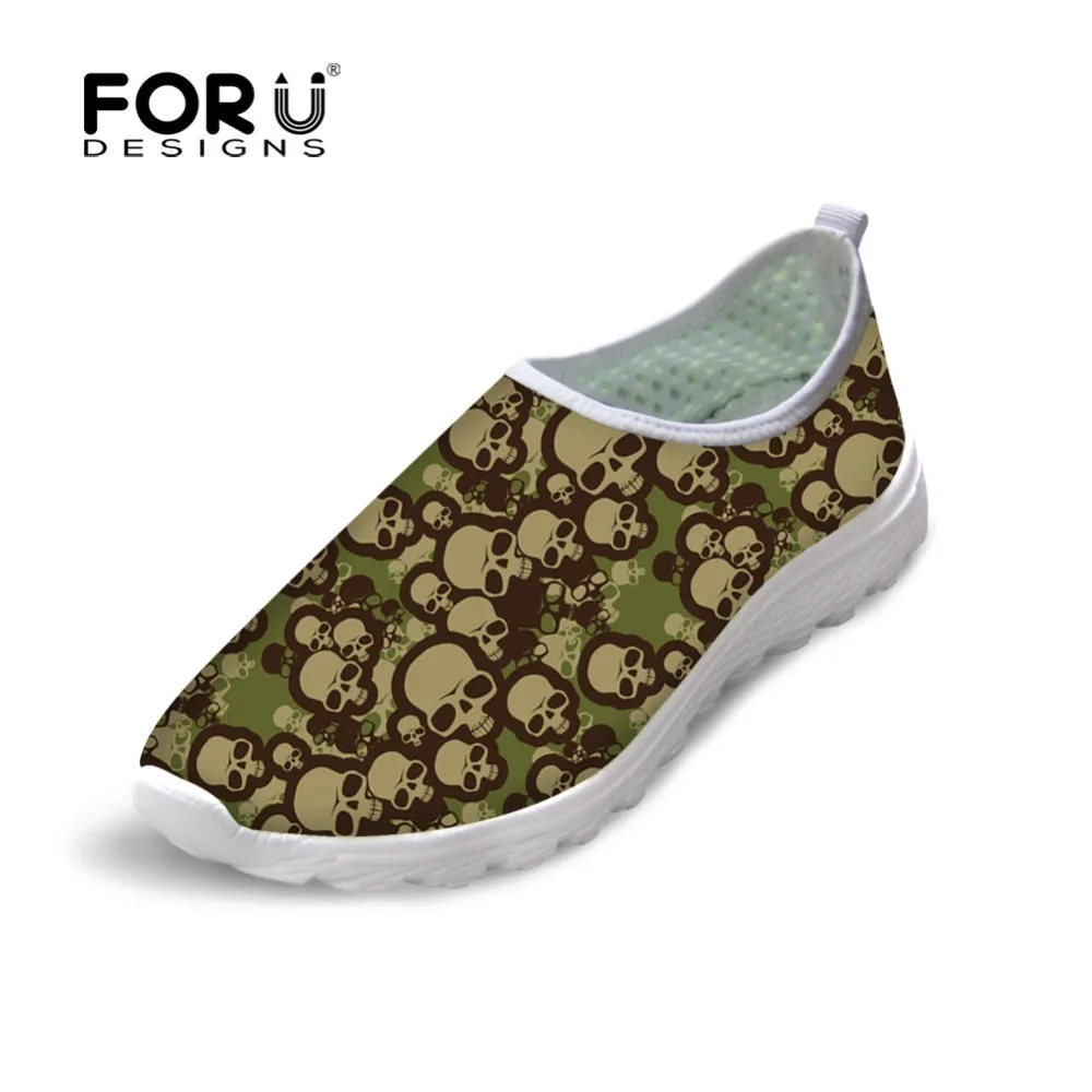 Breathable Men Shoes Designer Skull Walking Brand Summer Style Beach Water Casual Flat Plus Size | Обувь