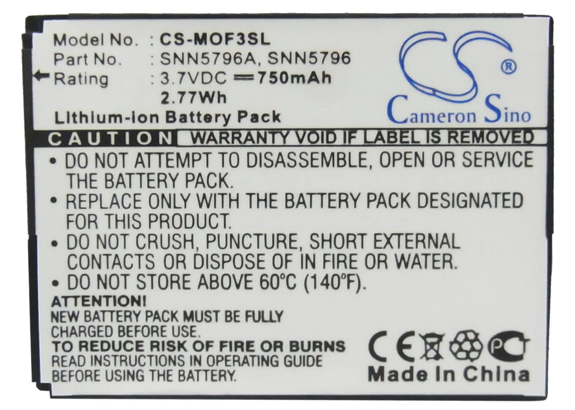 Cameron Sino 750 мАч батарея BD50 SNN5796 SNN5796A для Motorola EM25 EM325 F3 F3C|cameron sino|cameron sino batterybatteries batteries |