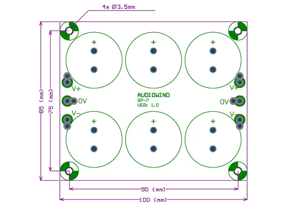 Конденсаторный фильтр PCB, для обновления аудио усилитель мощности