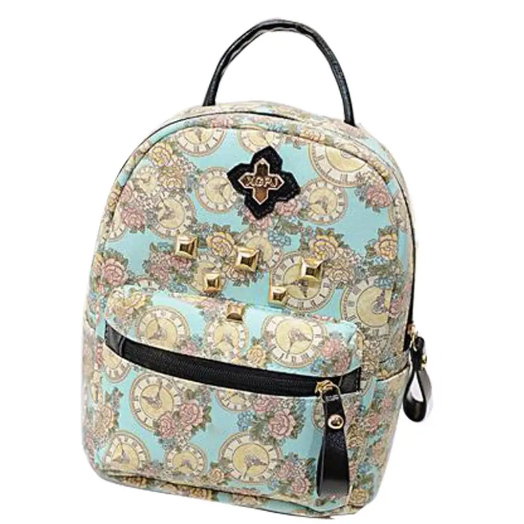 2016 женский рюкзак с принтом Холщовая Сумка на плечо цветочным школьная сумка для