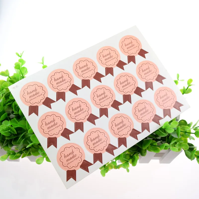 Розовый самоклеящийся стикер ручной работы самоклеящиеся Стикеры упаковочная