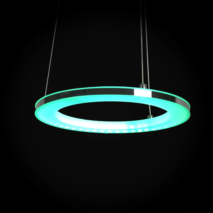 Бесплатная доставка Современный RGB светодиодный подвесной светильник с пультом