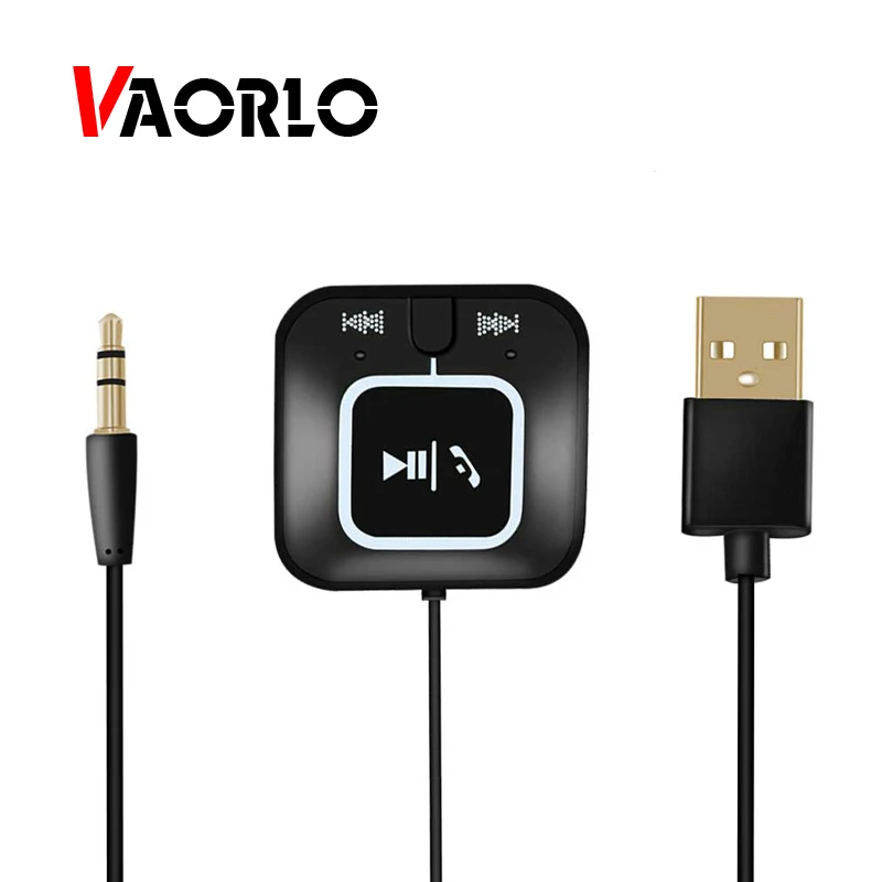 VAORLO Магнитный Bluetooth автомобильный комплект Hands Free с микрофоном 4 0 аудио адаптер NFC