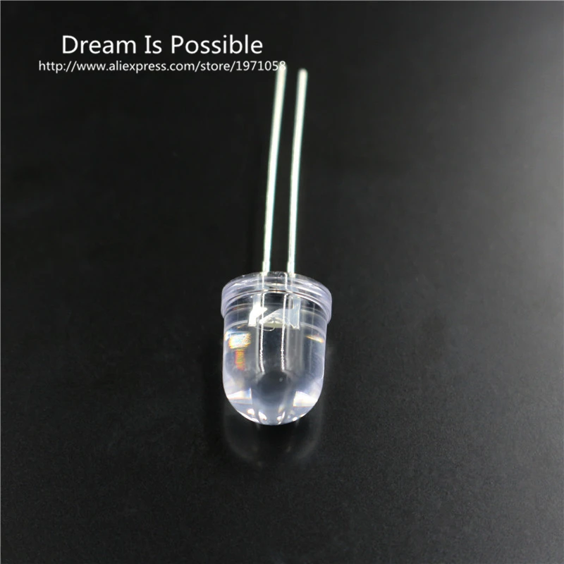 50 X LED 10mm Blue Ultra Bright Lamp Light Bulb 10MM Round top Emitting Diodes Electronic Components Energy Saving | Электронные