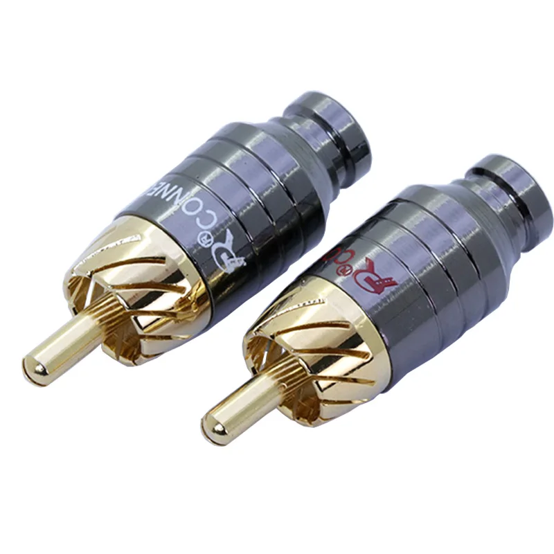 10 шт. Штекерный разъем RCA позолоченный усилитель 24K штекер для динамика аудио