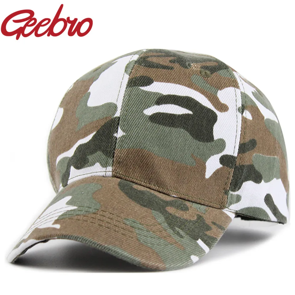 Бейсболка Geebro камуфляжной расцветки полноразмерная закрытый головной убор