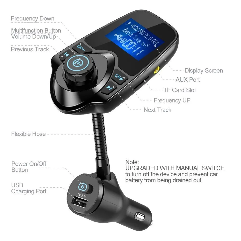 Зебра автомобиль MP3 аудио плеер Bluetooth fm-передатчик Беспроводной fm-модулятор