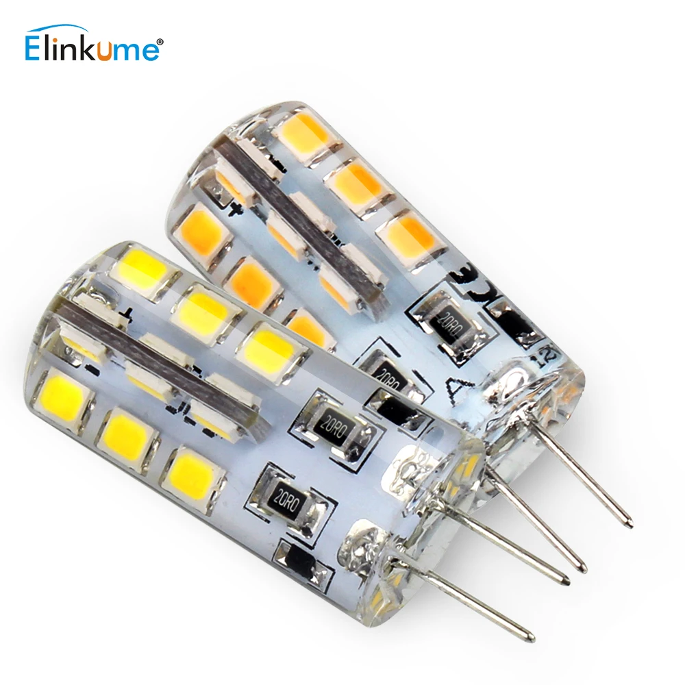 Фото Elinkume G4 светодиодный лампы 2 Вт 3 3014 2835 мини светодиодные 24 шт. 48 чип Elinkume G4 светодиодный лампы 2 Вт 3 3014 2835 мини светодиодные 24 шт. 48 чип