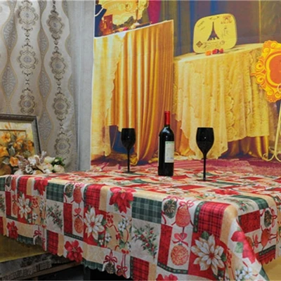 style5 150x180cm Высококачественная рождественское Рождество скатерть Рождественская Новогодняя скатерть полиэстер рождественские украшения для дома натальные вечерние принадлежности - Цвет: style5 150x180cm