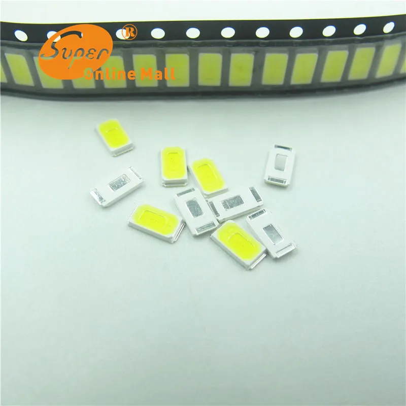 100 ШТ. 5630 SMD 5730 Белый СВЕТОДИОД Кристалл Прозрачный бисер 395-400nm Супер Яркий Свет