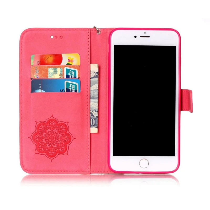 Кожаный чехол с тиснением для iphone7 7S 4 7 дюймов кожаный откидной крышкой