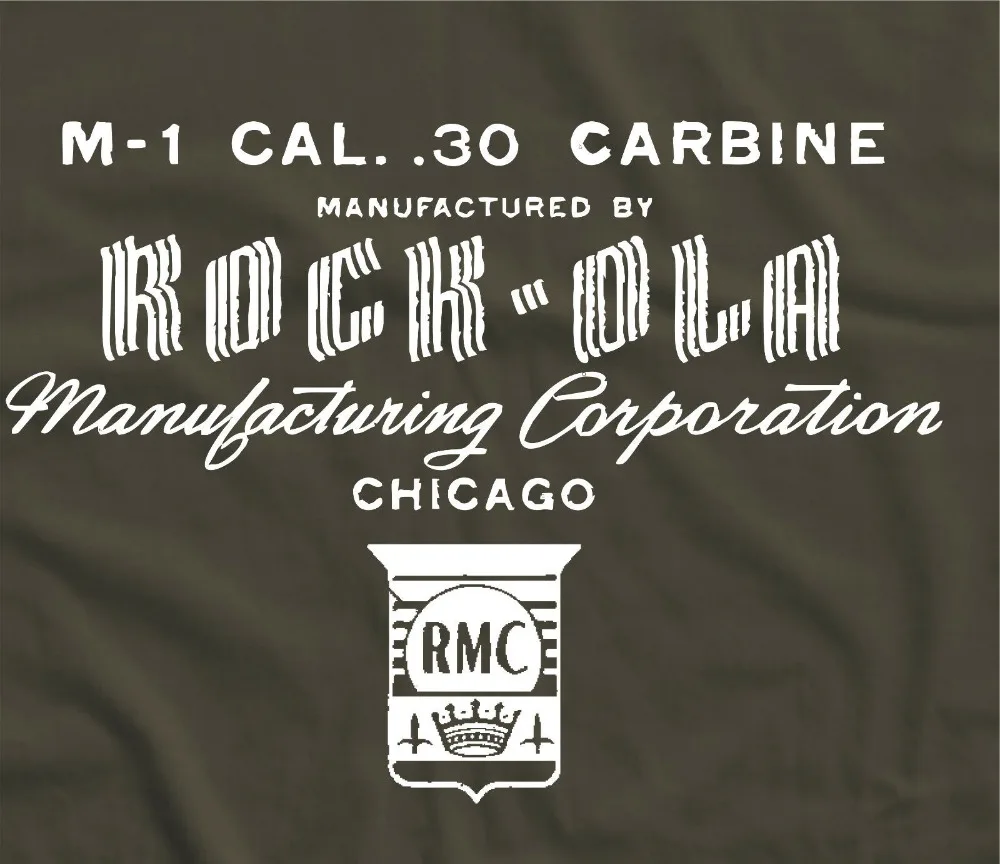 Футболка с ресивером времен Второй мировой войны M1 карбин рок Ола мужская