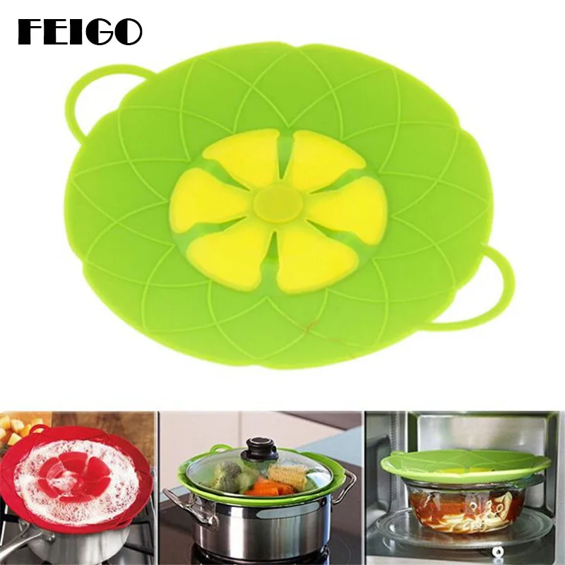 

FEIGO New Flower Silicone Boil Over Spill lid Stopper Cookware Kitchen Gadgets Cooking Pot Lids Utensil kitchen Pot Pan lid F114