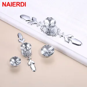 Роскошные Ручки для шкафа NAIERDI из кристаллов алмазов, ручки для шкафа, обувной коробки, двери шкафа круглые ручки для ящиков, Съемники для мебели