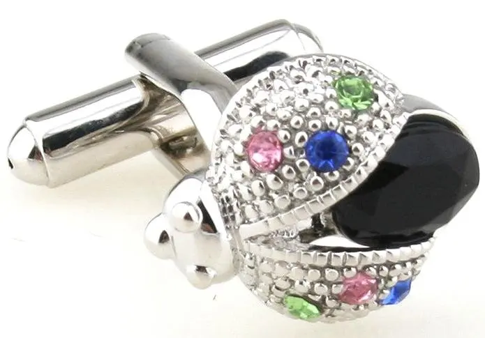 Модные запонки iGame с божьей коровкой качественные роскошные разноцветные со