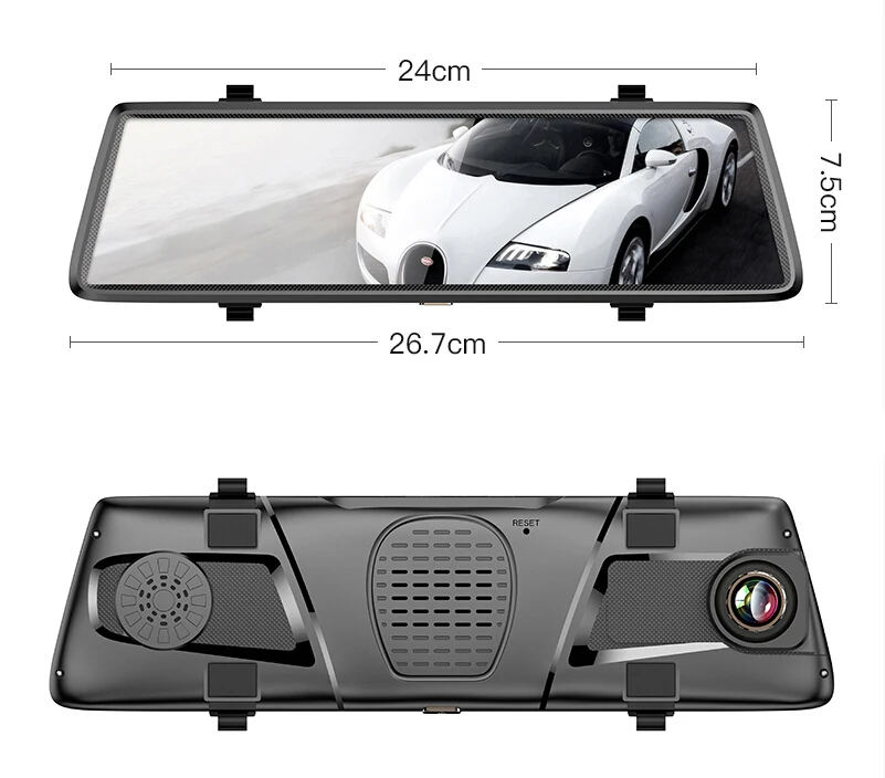 Anstar 1" 4G Автомобильный видеорегистратор HD 1080P WiFi Android видео рекордер gps навигация ADAS двойной объектив видеорегистратор Автомобильная камера в зеркале заднего вида