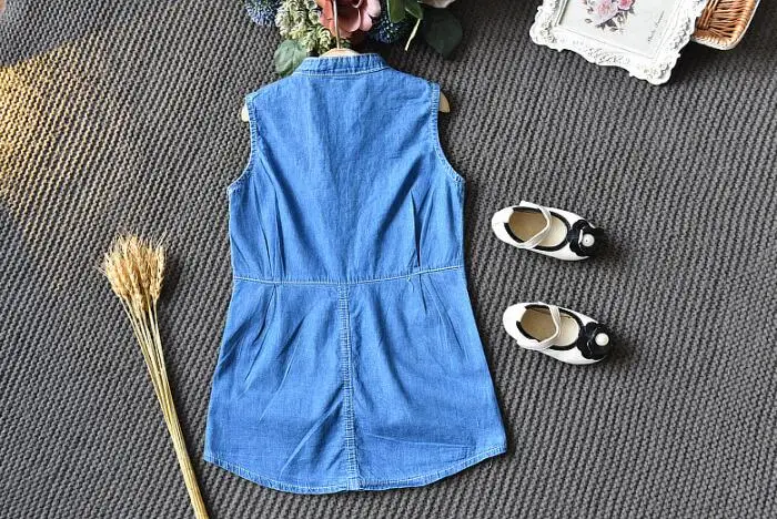 Платья для девочек Новинка лета 2019 корейские джинсы | Детская одежда и обувь