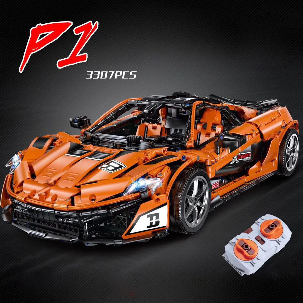 Конструкторы Technic, 3307 шт., игрушки для автомобиля, блоки для моделирования, McLarened P1, MOC 16915, модель, подарки на день рождения ребенка