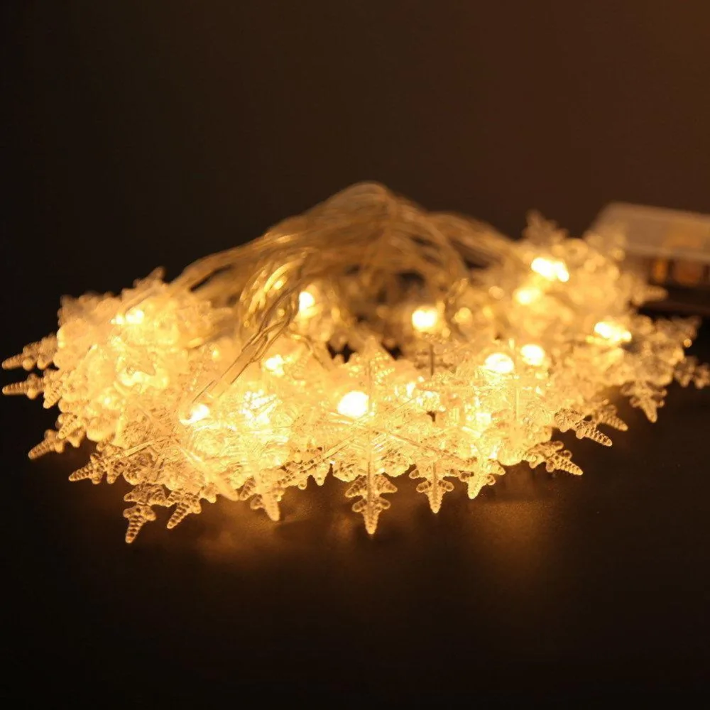 Jiaderui 2 м 20LED Рождество Новый год Снежинка гирлянда сказочные огни свадьба