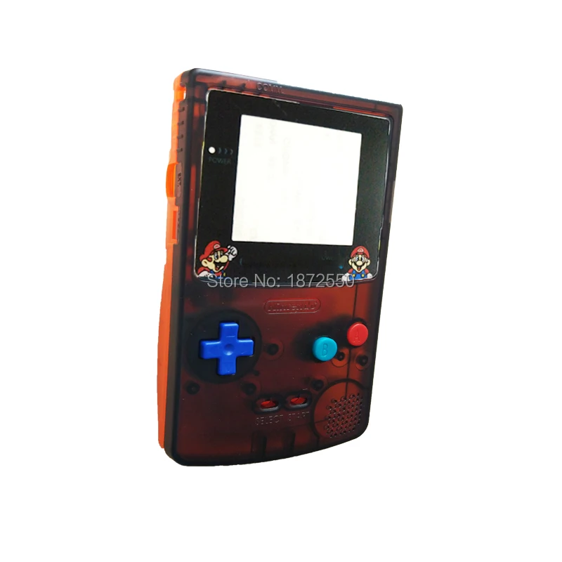 2 шт./лот для GameBoyColor Limitd Edition прозрачный черный-оранжевый цвет сменный корпус
