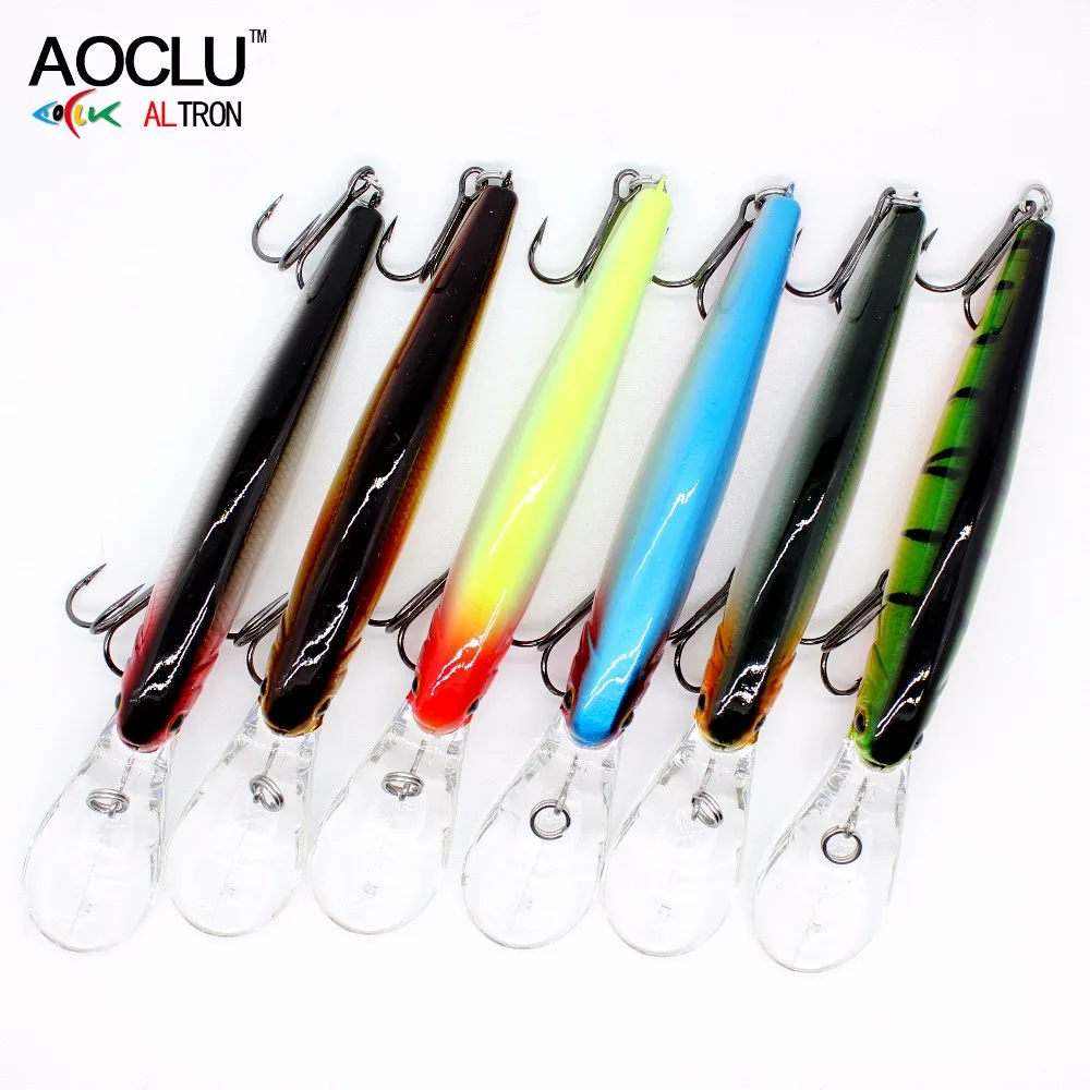 AOCLU новые приманки 6 шт./лот воблеры 90 мм 13 г твердая приманка Minnow рыболовная