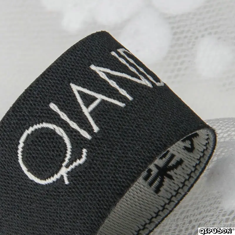 DH029 фирменные тканые этикетки с логотипом на заказ ярлыки для одежды