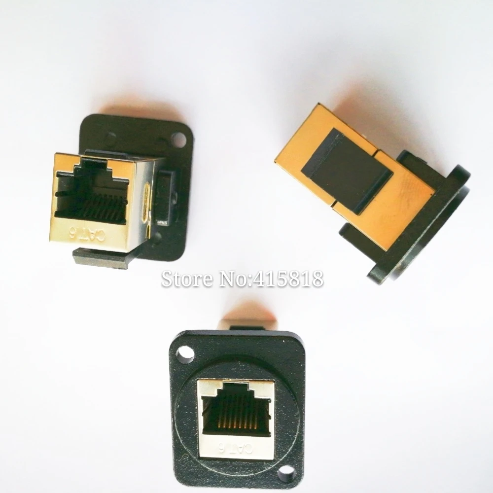 5 шт./лот D-Тип RJ45 Cat6 сетевой штекер Шасси панельный разъем аудиоразъем |