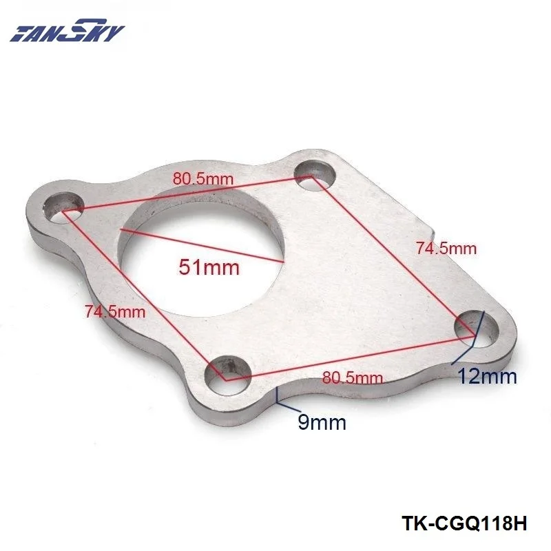 Комплект фланцев Turbo Down для Mitsubishi 4M40T 2.8L 4 Bolt Pajero Triton Delica TK CGQ118H|turbo flange|flange pipeturbo pipe |