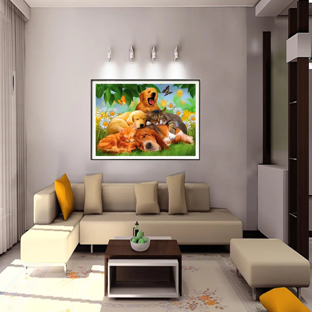 Картины по номерам 5D вышивка животными картины Стразы DIY алмазная живопись
