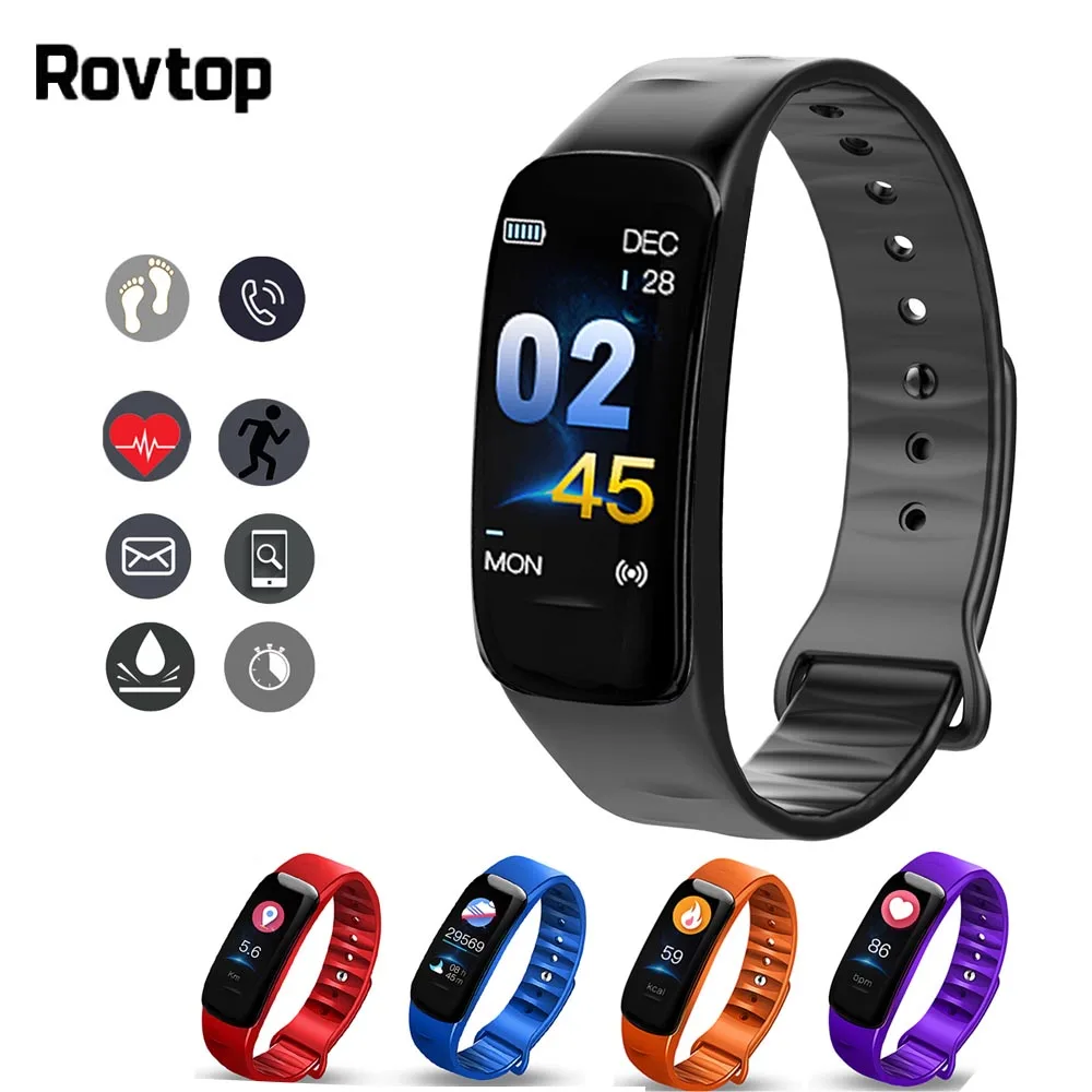 Rovtop C1Plus умный браслет кровяное давление Фитнес Спорт браслет с монитором сердечного ритма браслет Спорт Альпинизм