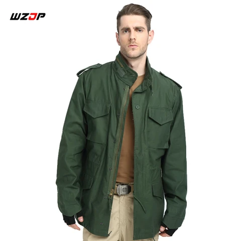 Ветровка WZJP M65 Мужская камуфляжная в стиле милитари, тактическая куртка армии США, верхняя одежда для кемпинга и походов