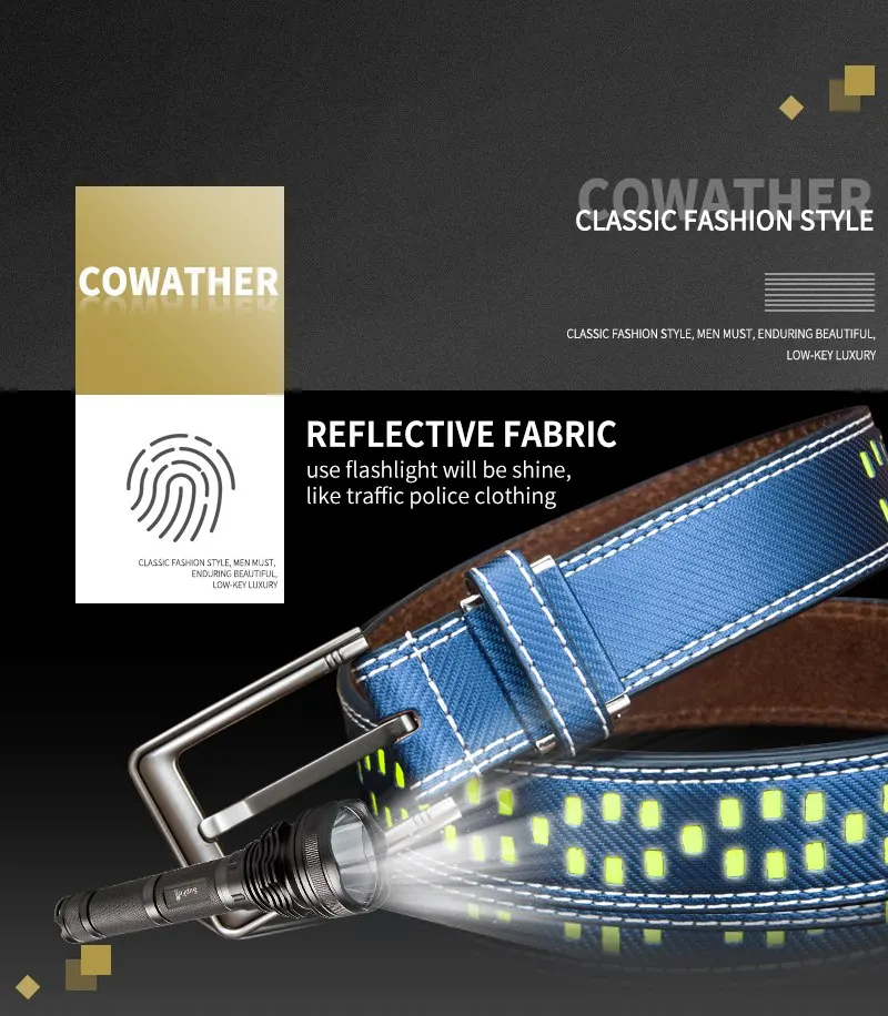 COWATHER коровья натуральная кожа ремни для мужчин 2019 новый дизайнер высокого