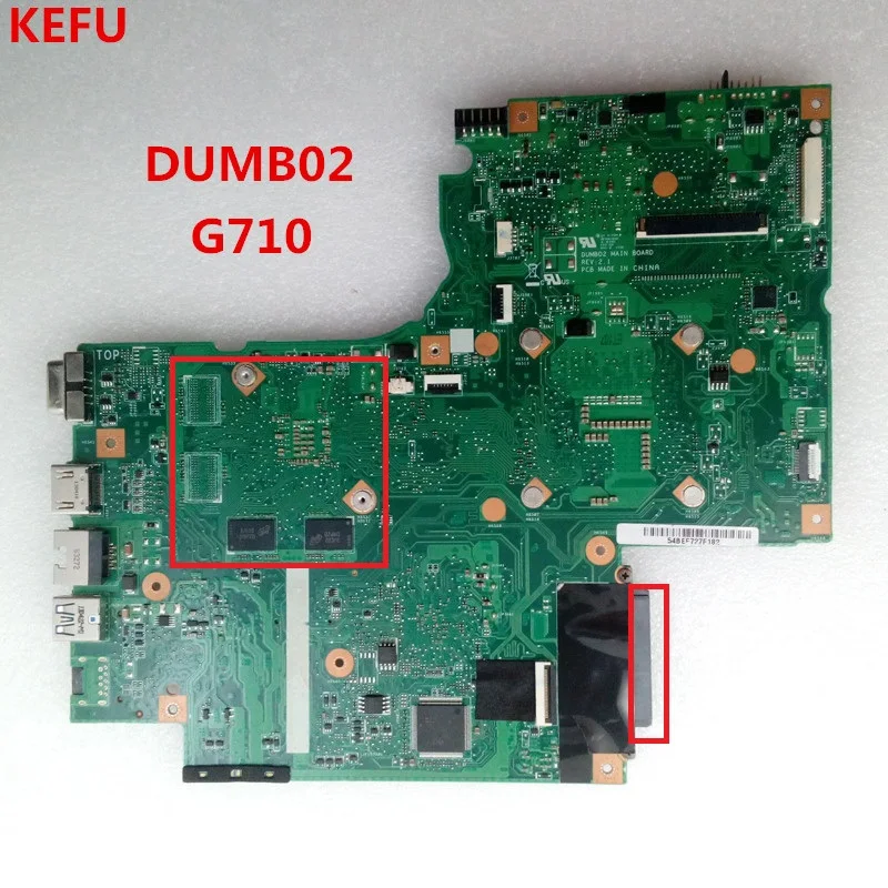 Материнская плата KEFU для ноутбука DUMB02 REV: 2 1 DUMBO2 Lenovo G710 11S1025005 полностью