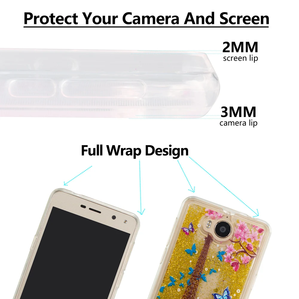 Soaptree чехол для телефона для huawei Y6 Y5 Honor 6 Play Y5 III Y5 3 Nova Young 5,0 дюймов Блестящий жидкий Мягкий ТПУ чехол