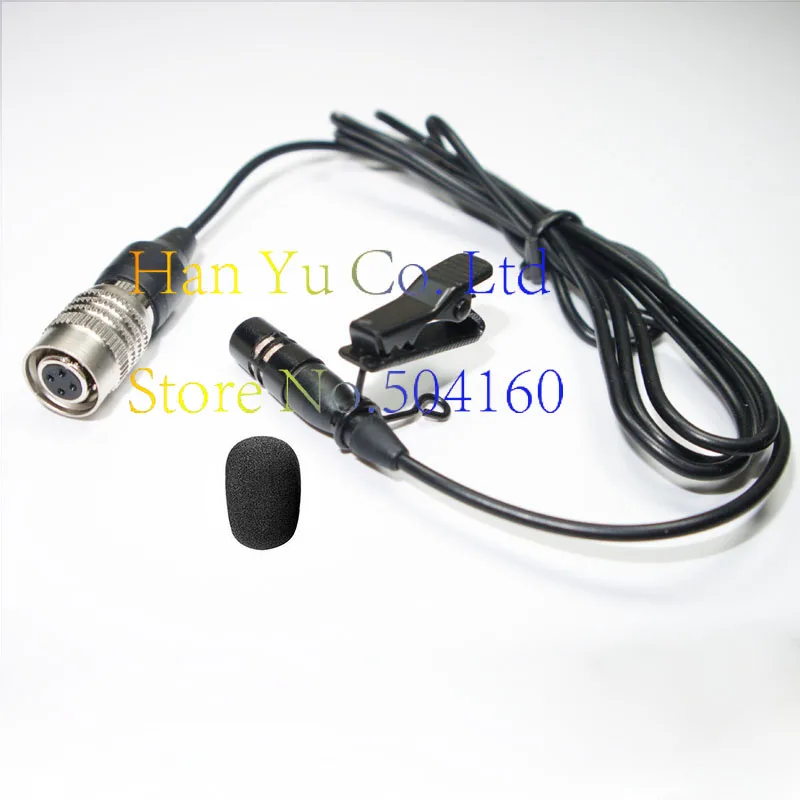 

4pcs Pro BLACK Wireless Lavalier Lapel Omni Directivity Microphone for Audio-Technica Mic System Hirose 4Pin