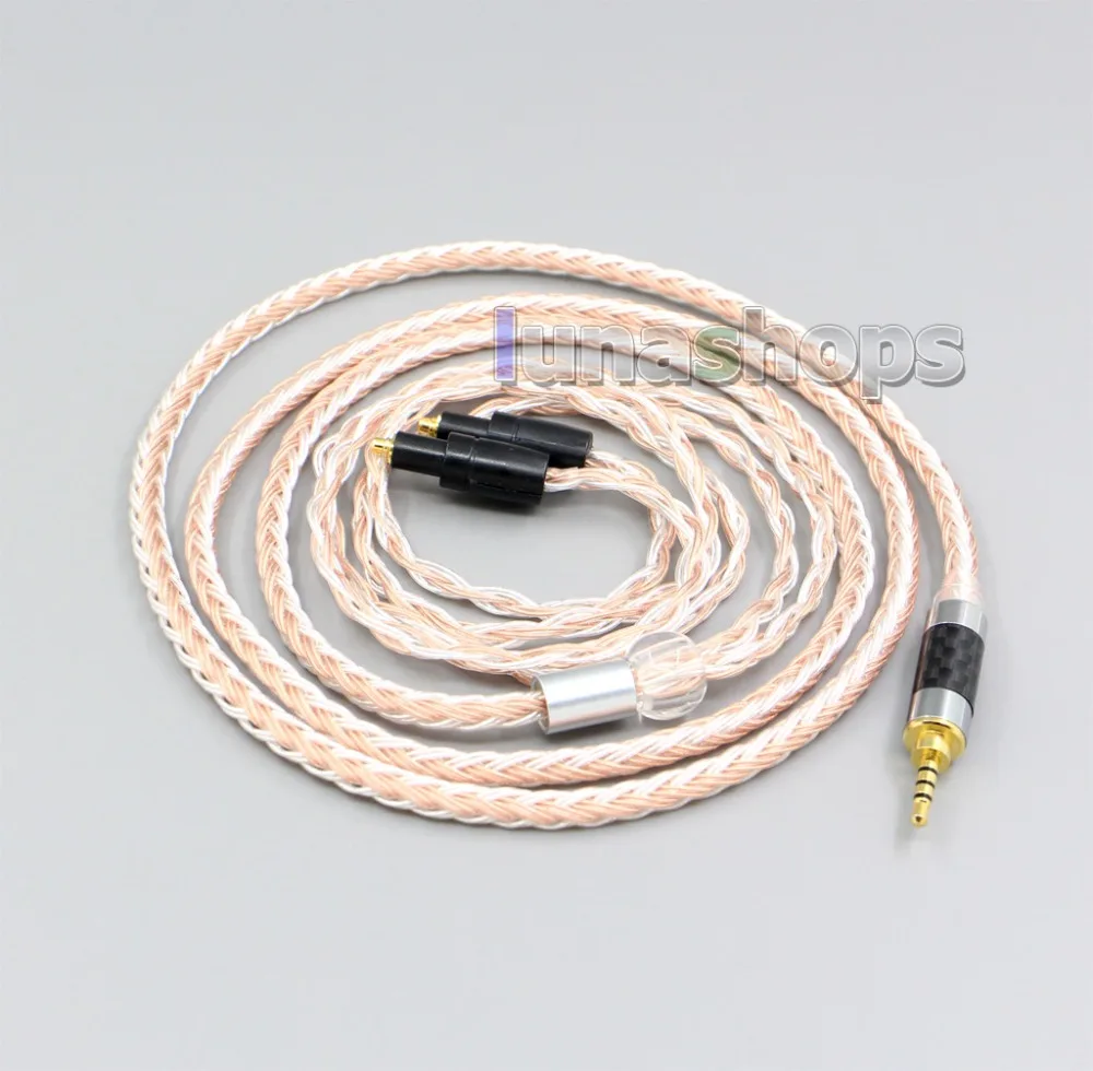 LN005835 2,5 мм 3,5 мм XLR 4,4 мм TRRS сбалансированный 16 ядерный OCC Серебряный смешанный кабель для наушников для Shure SRH1540 SRH1840 SRH1440