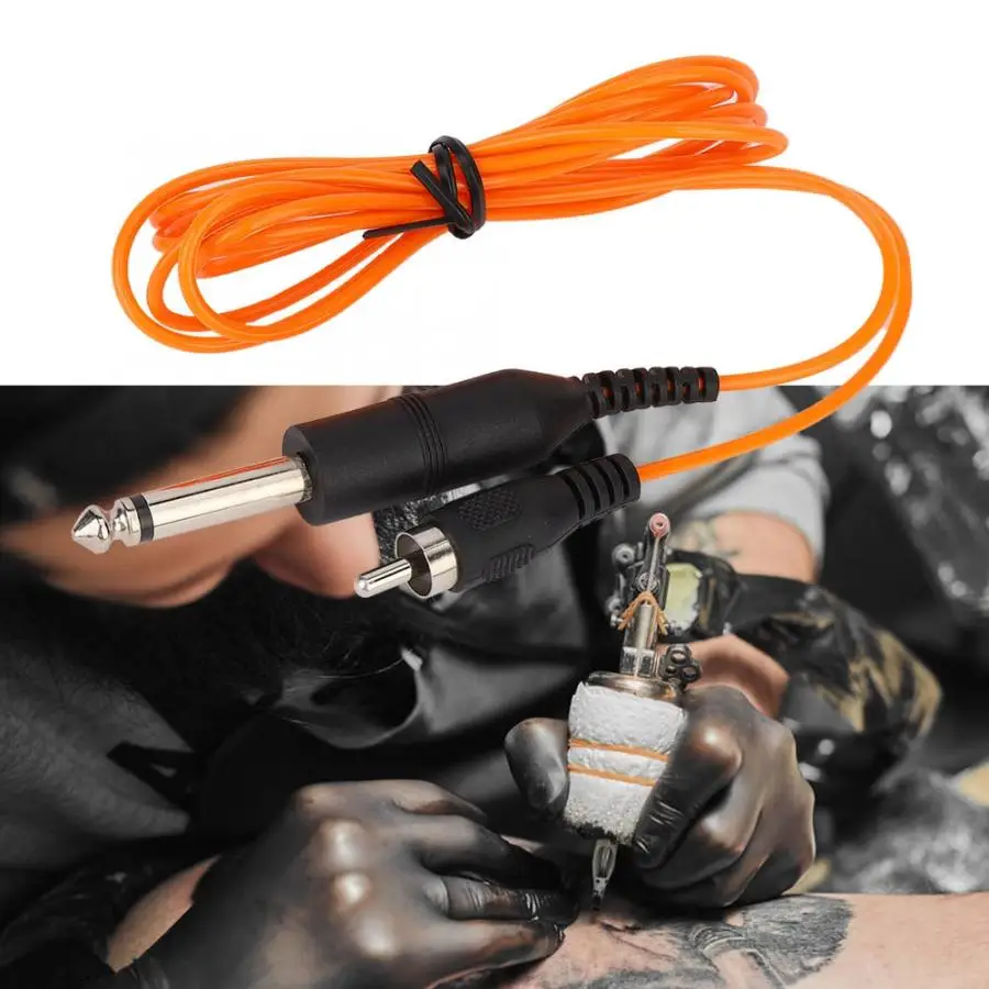 Ultra-fine Tattoo Machine Hook Line RCA Interface Straight Plug Durable Clip Cord Wire Microblading Power Supply | Красота и здоровье