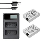 2 шт., двойное зарядное устройство для камеры Canon EOS 550D 600D 650D 700D X4 X5 X6i X7i T2i T3i, 1800 мАч