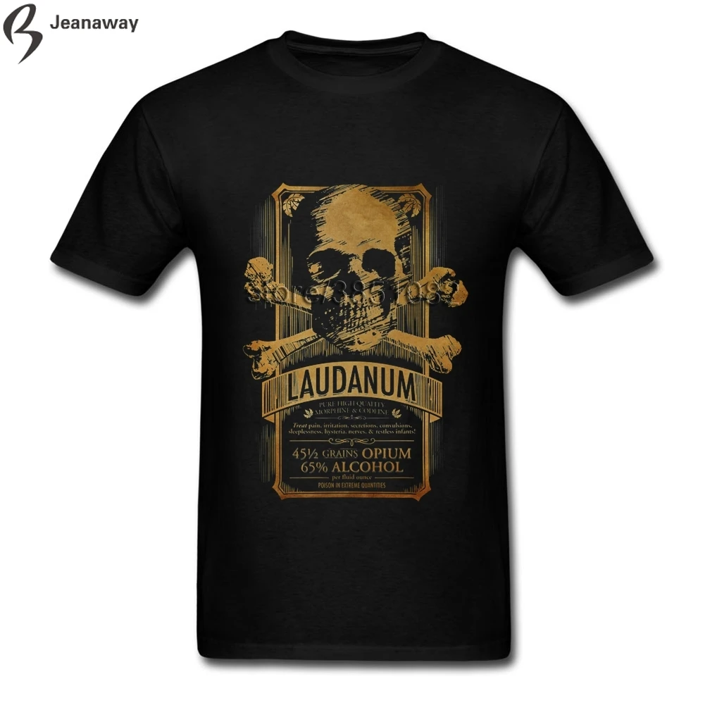 2018 новый тренд Для мужчин футболка лауданум медицинские Гот стимпанк