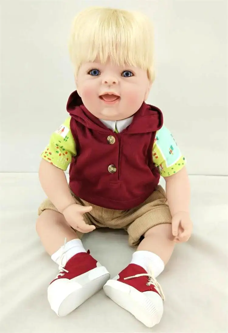 50 см Силиконовая Кукла Reborn Boy детские игрушки для детей 20 дюймов виниловая милая