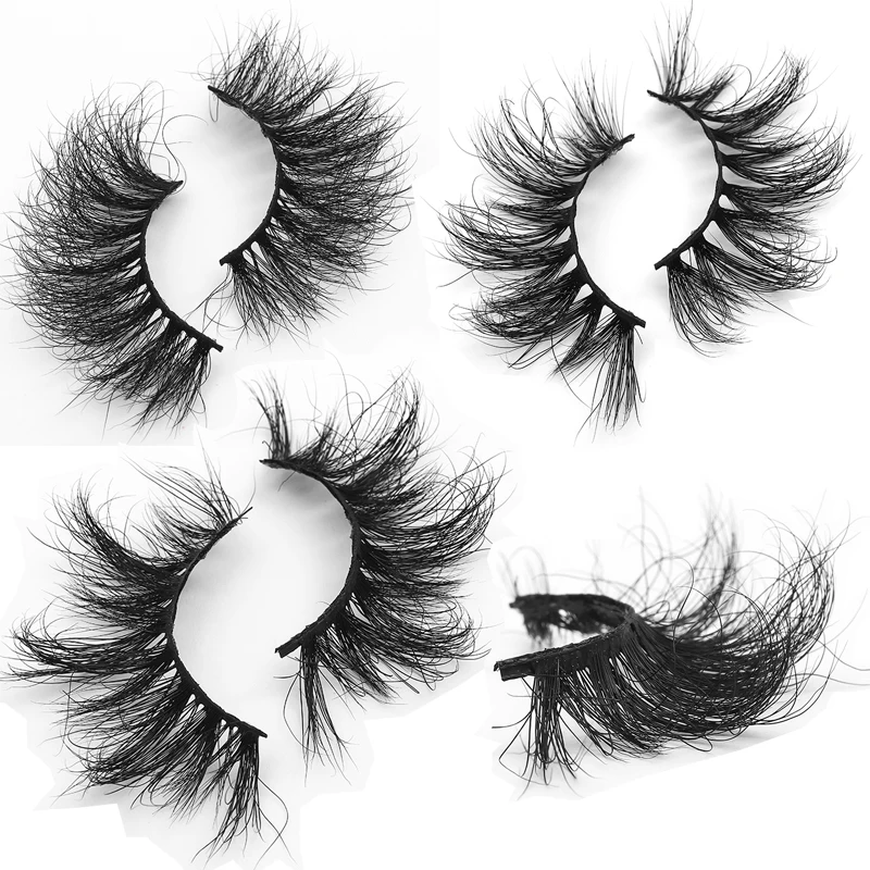 

100% Mink Eyelashes False Eyelashes Crisscross Natural Fake lashes Length 20-25mm Makeup 3D Mink Lashes Extension Eyelash Beauty