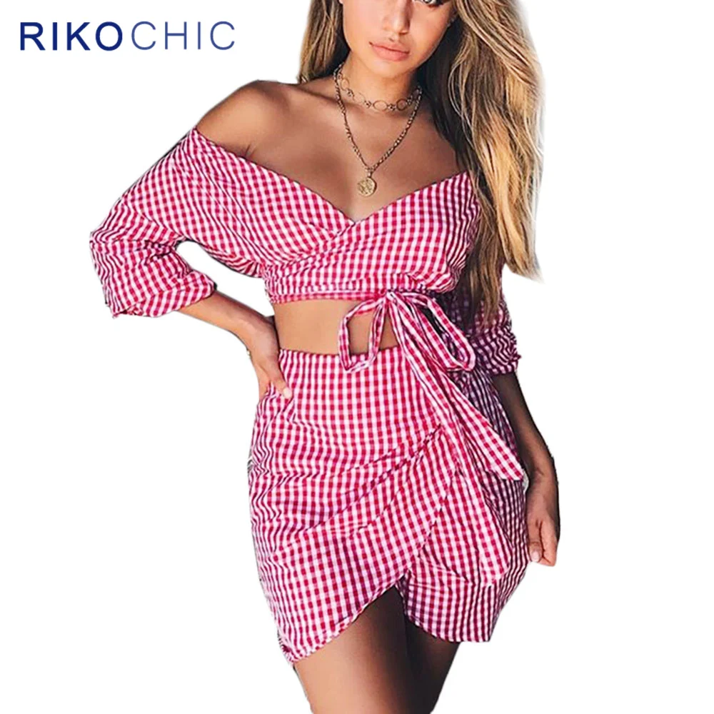 RIKOCHIC 2018 пикантные летние с открытыми плечами глубоким v-образным вырезом