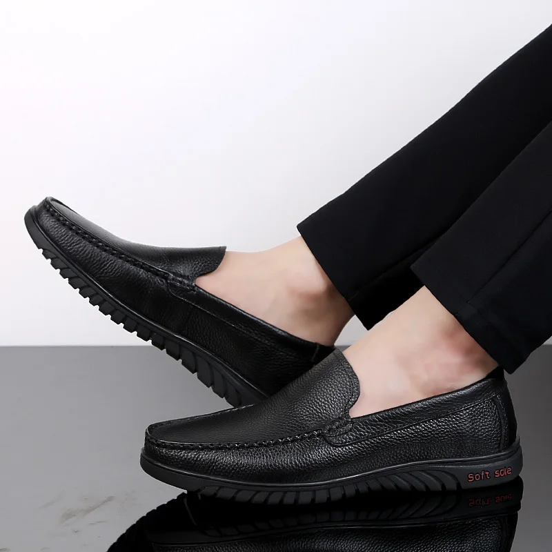 1Men Genuine Leather Shoes outdoor Business Dress Moccasins loafers Flats Slip On New Men's Casual Mens L5 | Обувь